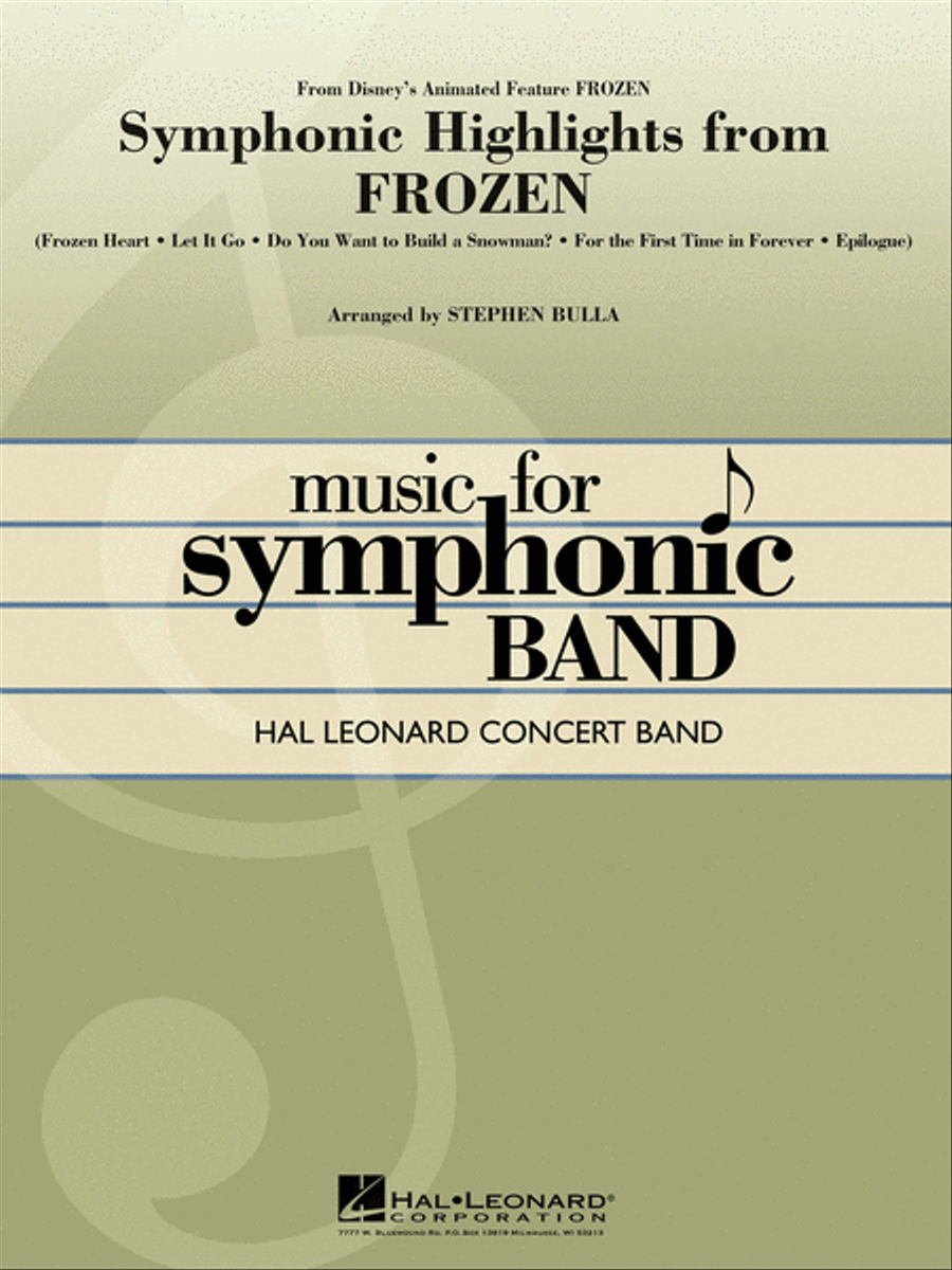 Symphonic Highlights from “Frozen” Concert Band scores gallery preview page 1