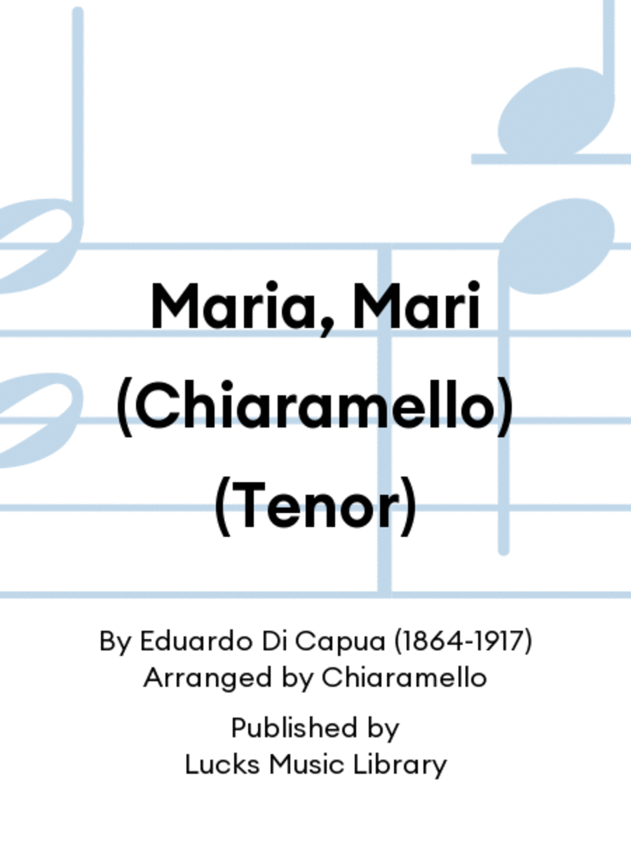 Maria, Mari (Chiaramello) (Tenor) Score scores gallery preview page 1