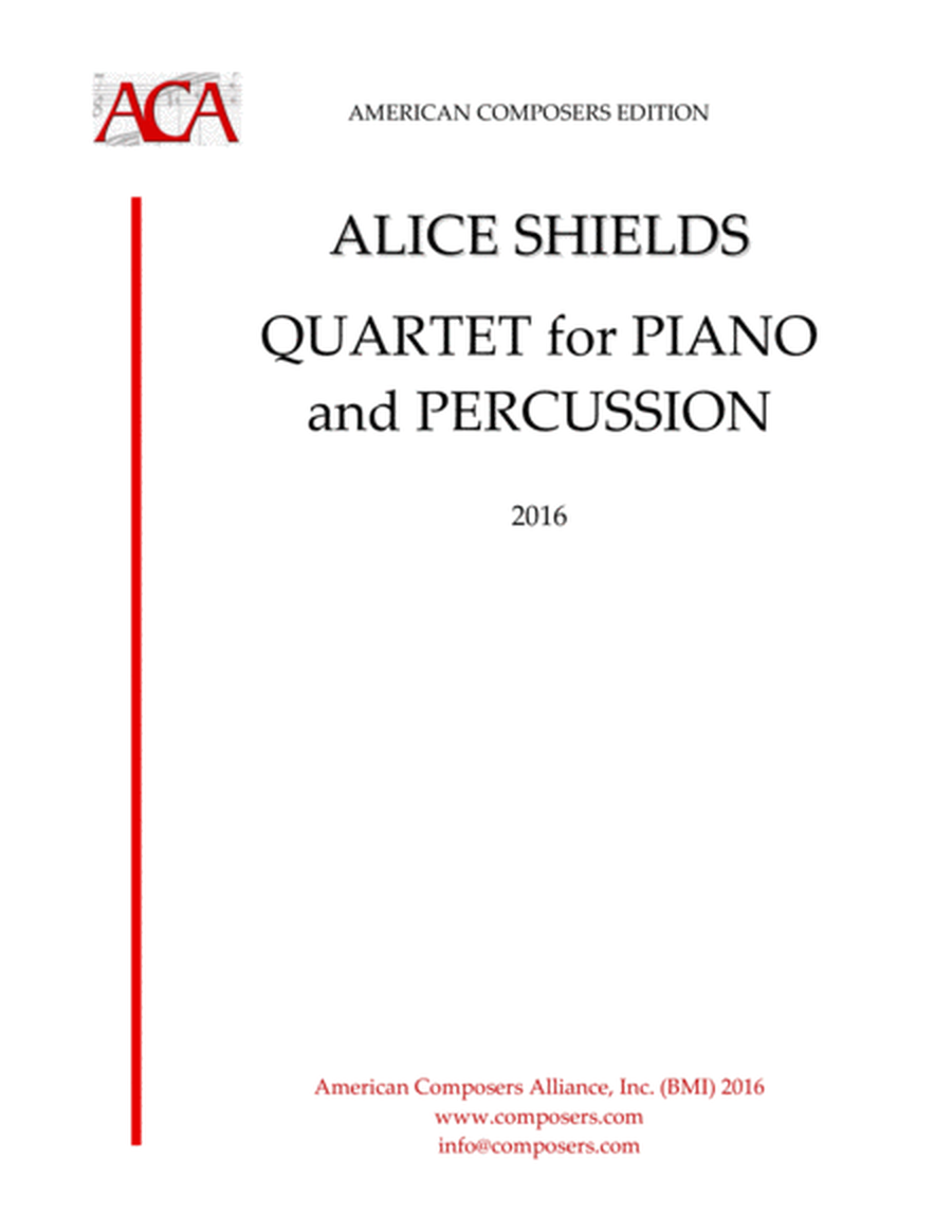 [Shields] Quartet for Piano and Percussion