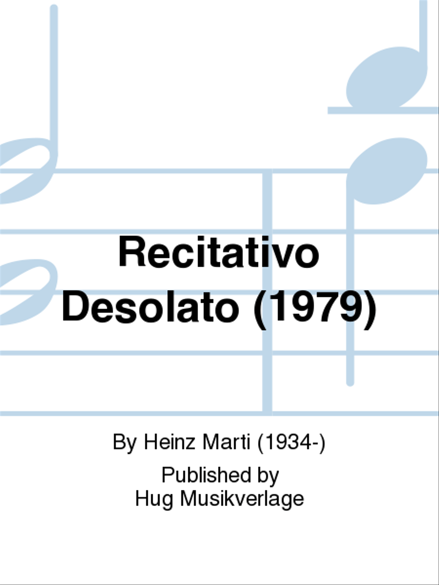 Recitativo Desolato (1979) Violin Solo scores gallery preview page 1