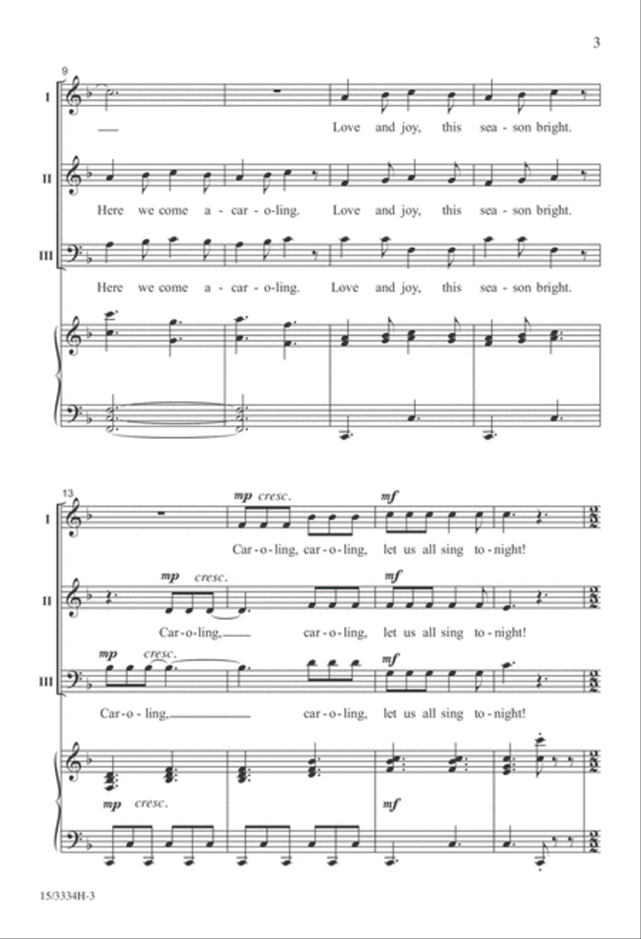 A Jolly, Jingling Carol Medley 3-Part scores gallery preview page 3