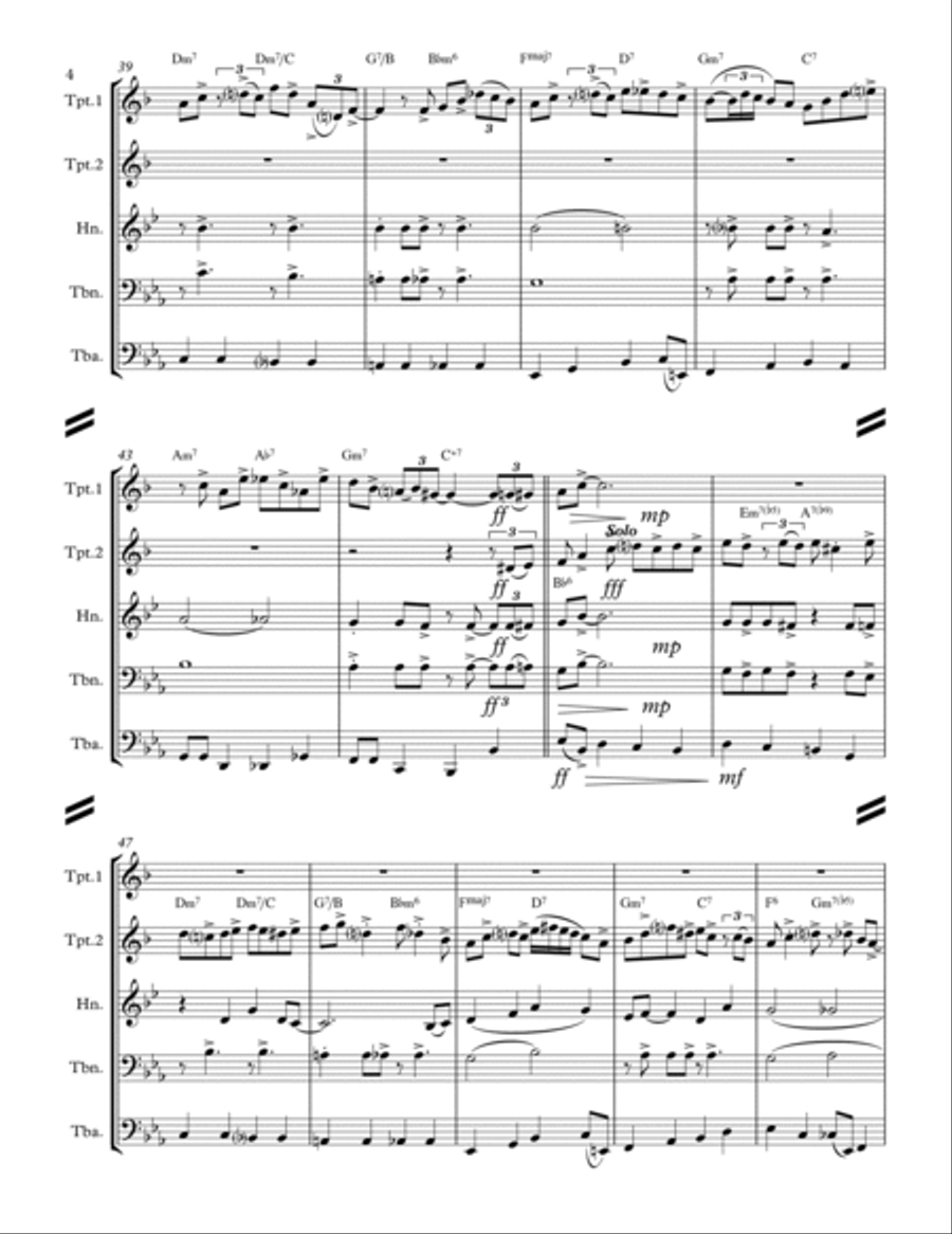 Georgia On My Mind Brass Ensemble scores gallery preview page 5