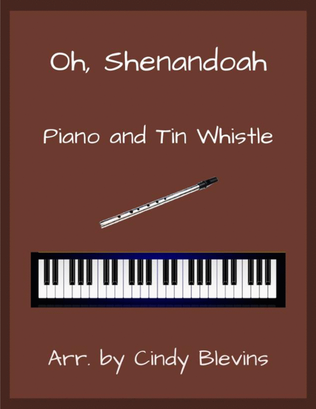 Oh, Shenandoah, Piano and Tin Whistle (D)