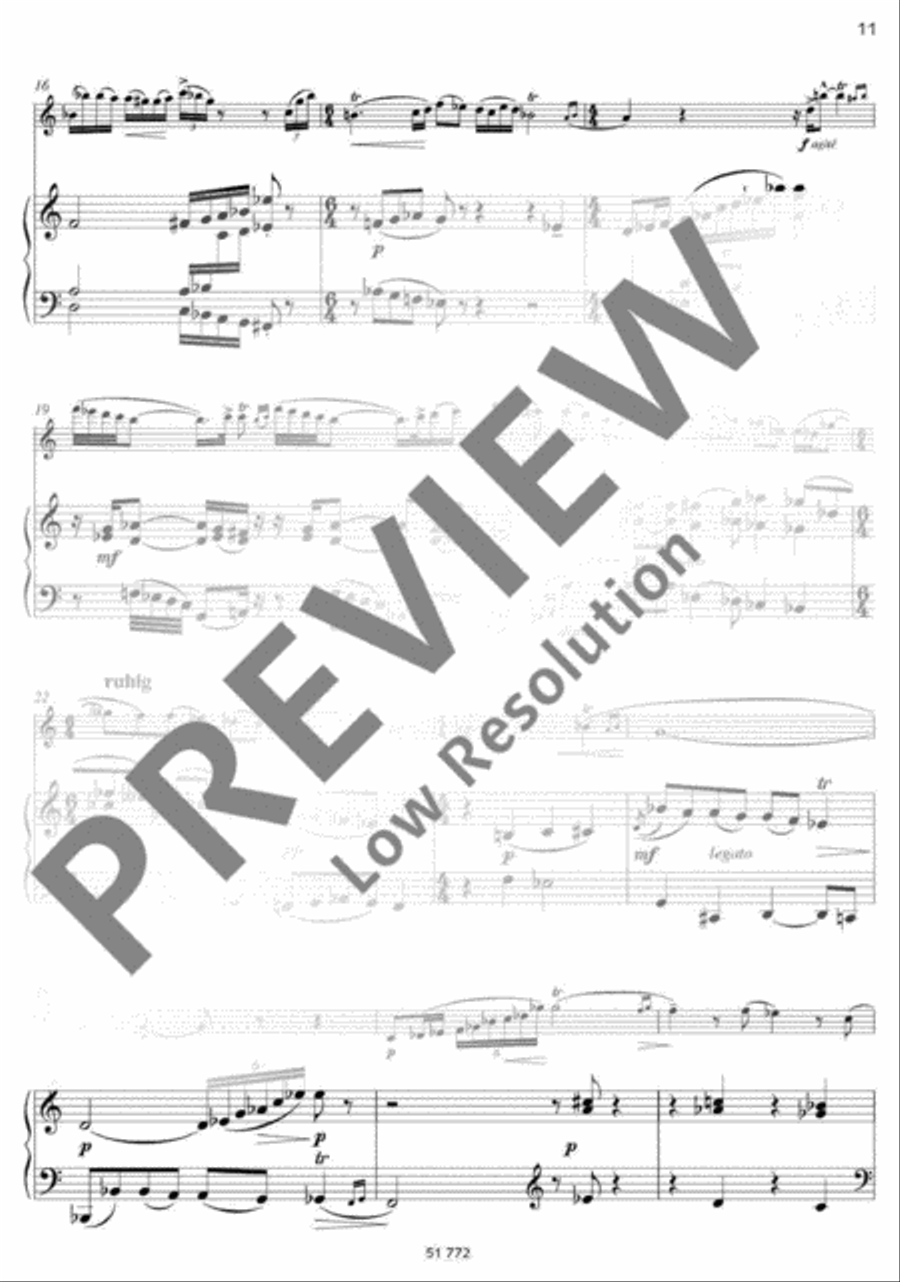 Petite Aire et Improvisation Flute Solo scores gallery preview page 12