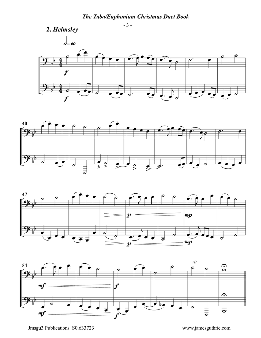 The Tuba & Euphonium Christmas Duet Book - Low Version Brass Duet scores gallery preview page 3