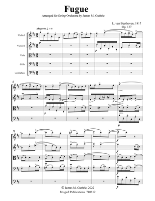 Beethoven: Fugue Op. 137 for String Orchestra