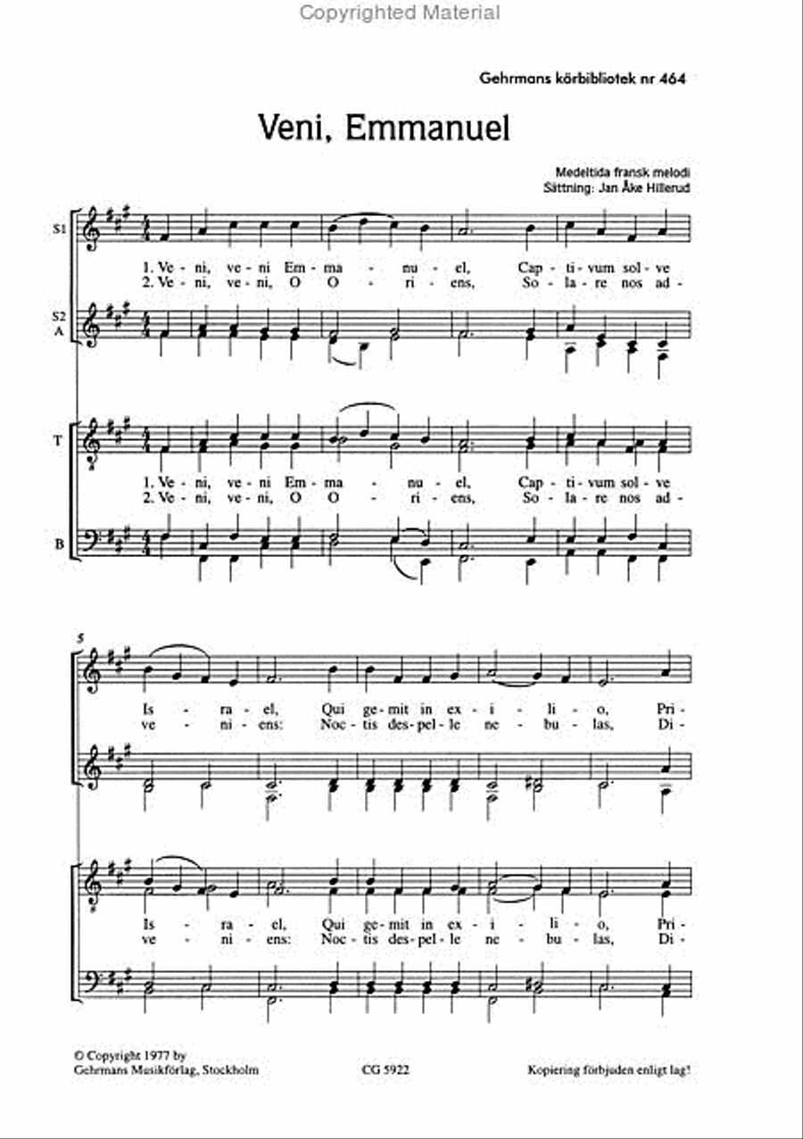Veni, Emmanuel Veni, Emmanuel TTBB scores gallery preview page 2