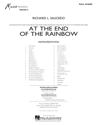 Book cover for At the End of the Rainbow - Conductor Score (Full Score)