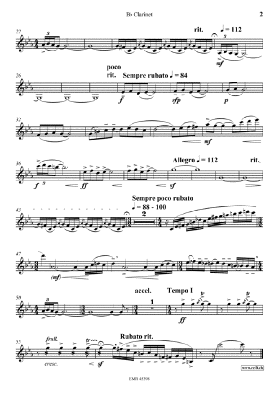 Spanish Dance Clarinet Solo scores gallery preview page 3