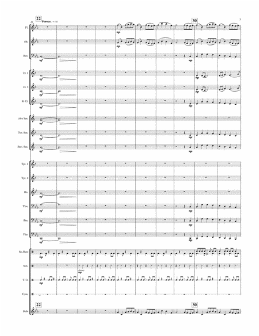 A Christmas Fantasy - for young concert band Concert Band scores gallery preview page 3