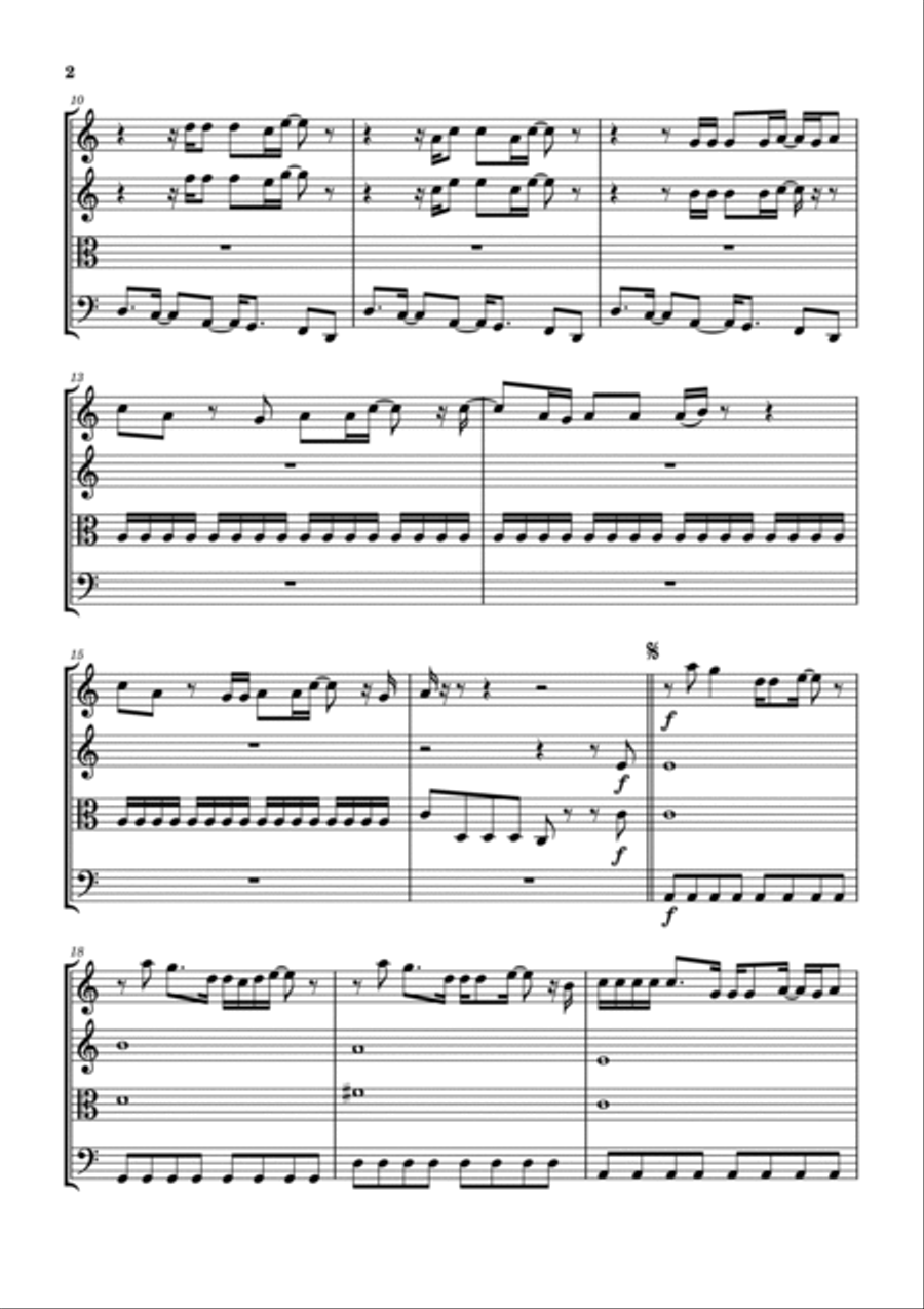 Uh Oh (here I Go) String Quartet scores gallery preview page 3
