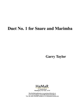 Book cover for Duet No. 1 for Snare Drum & Marimba