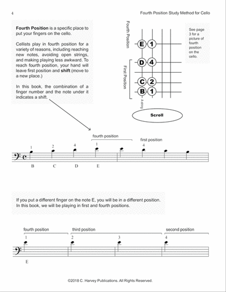 Fourth Position Study Method for the Cello Cello Solo scores gallery preview page 4