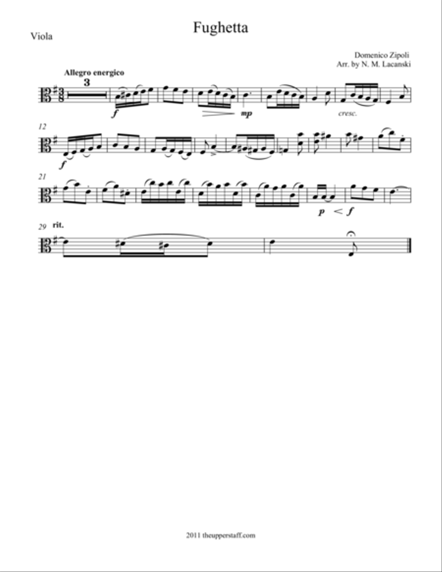 Fughetta String Duet scores gallery preview page 1