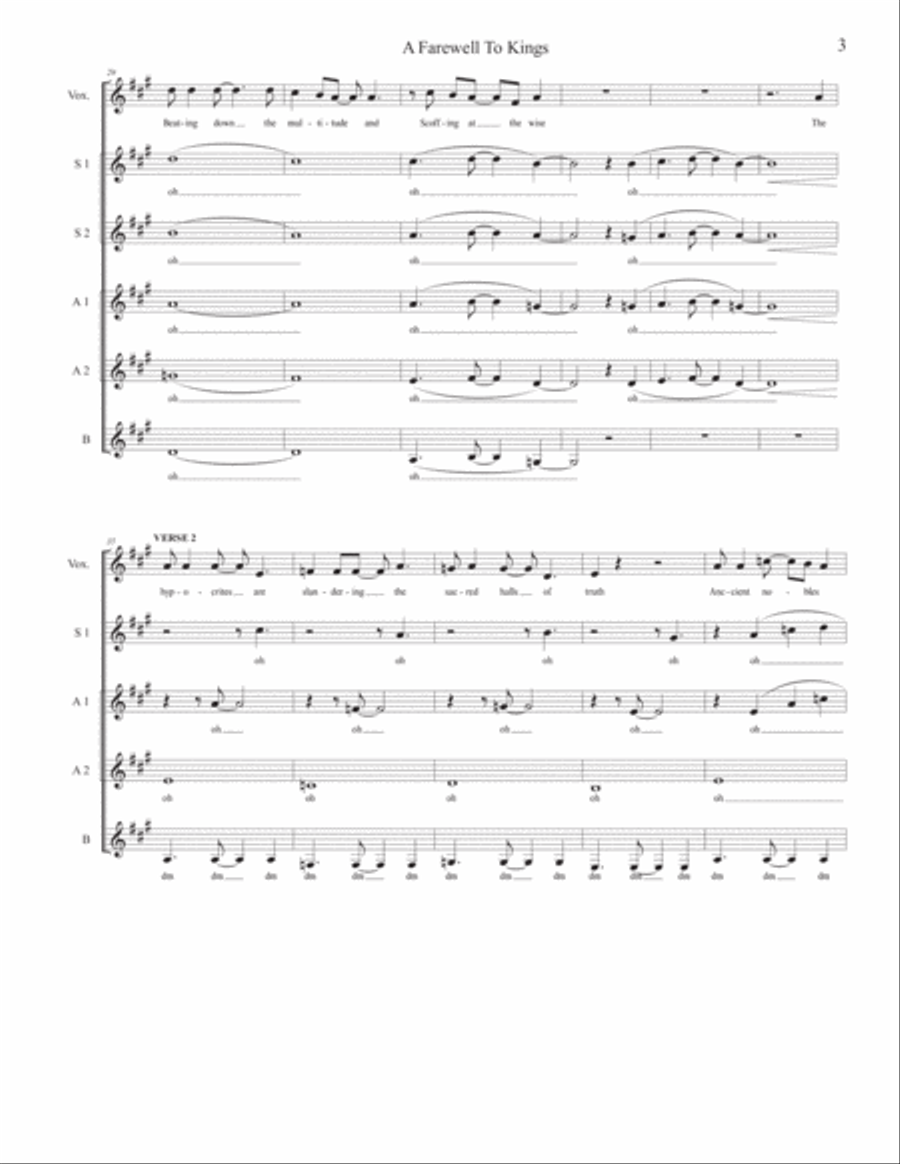 A Farewell To Kings A Farewell To Kings SSAA scores gallery preview page 3
