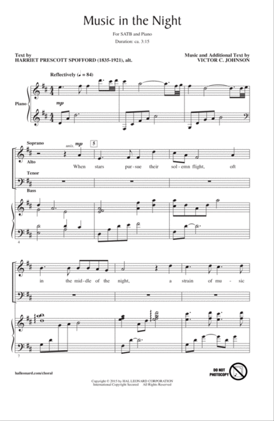 Music In The Night Music In The Night 4-Part scores gallery preview page 1