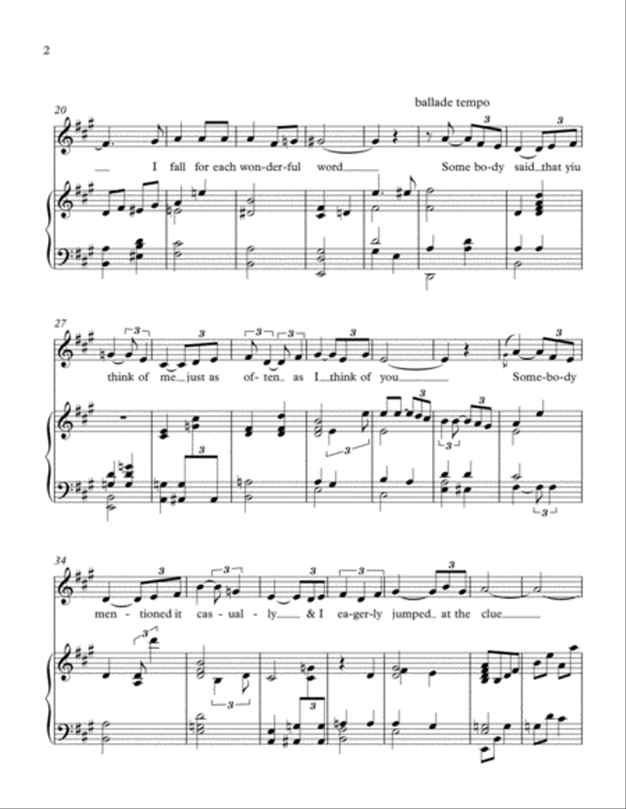 Somebody Said Somebody Said Soprano Voice scores gallery preview page 2