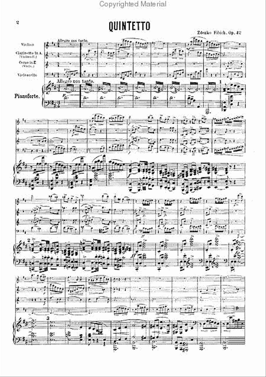 Quintet, Op. 42 A Clarinet scores gallery preview page 2