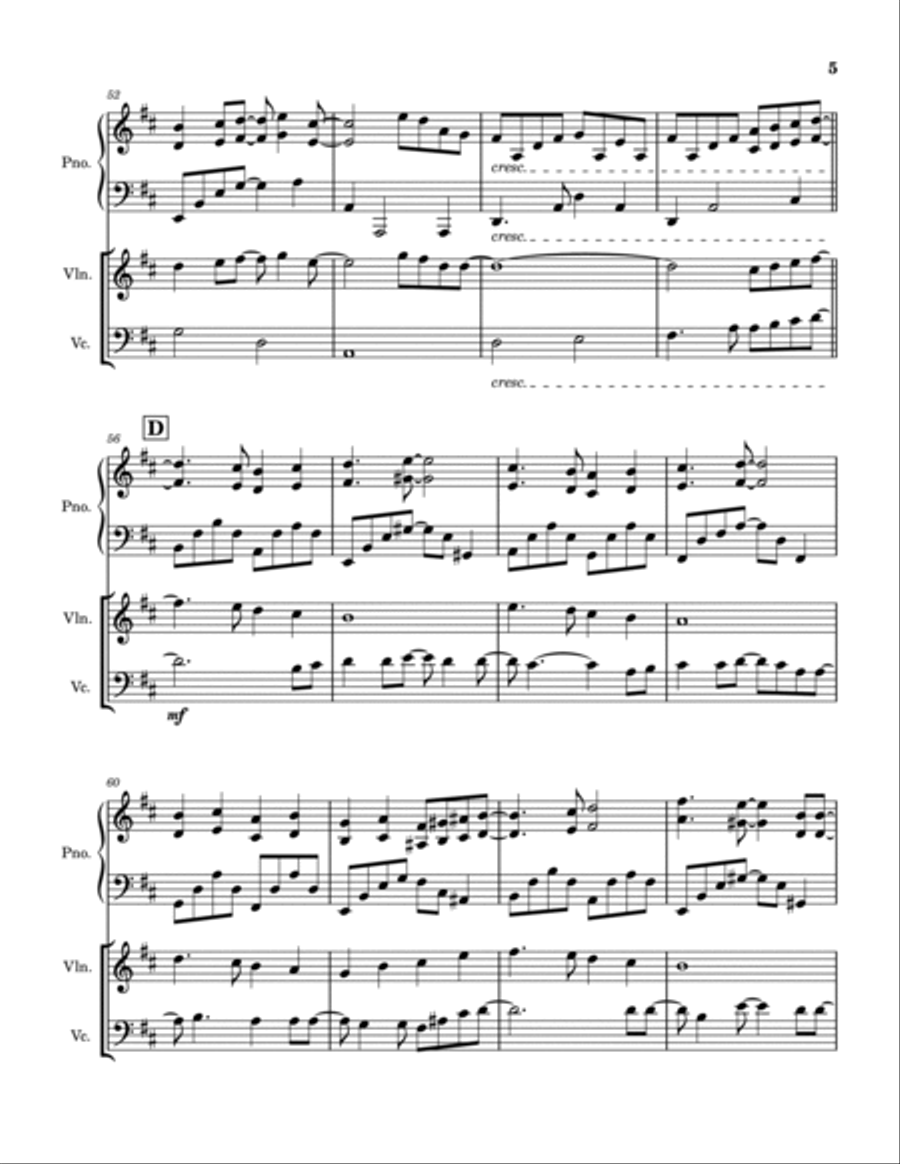 I Will Be Here Piano Trio scores gallery preview page 5