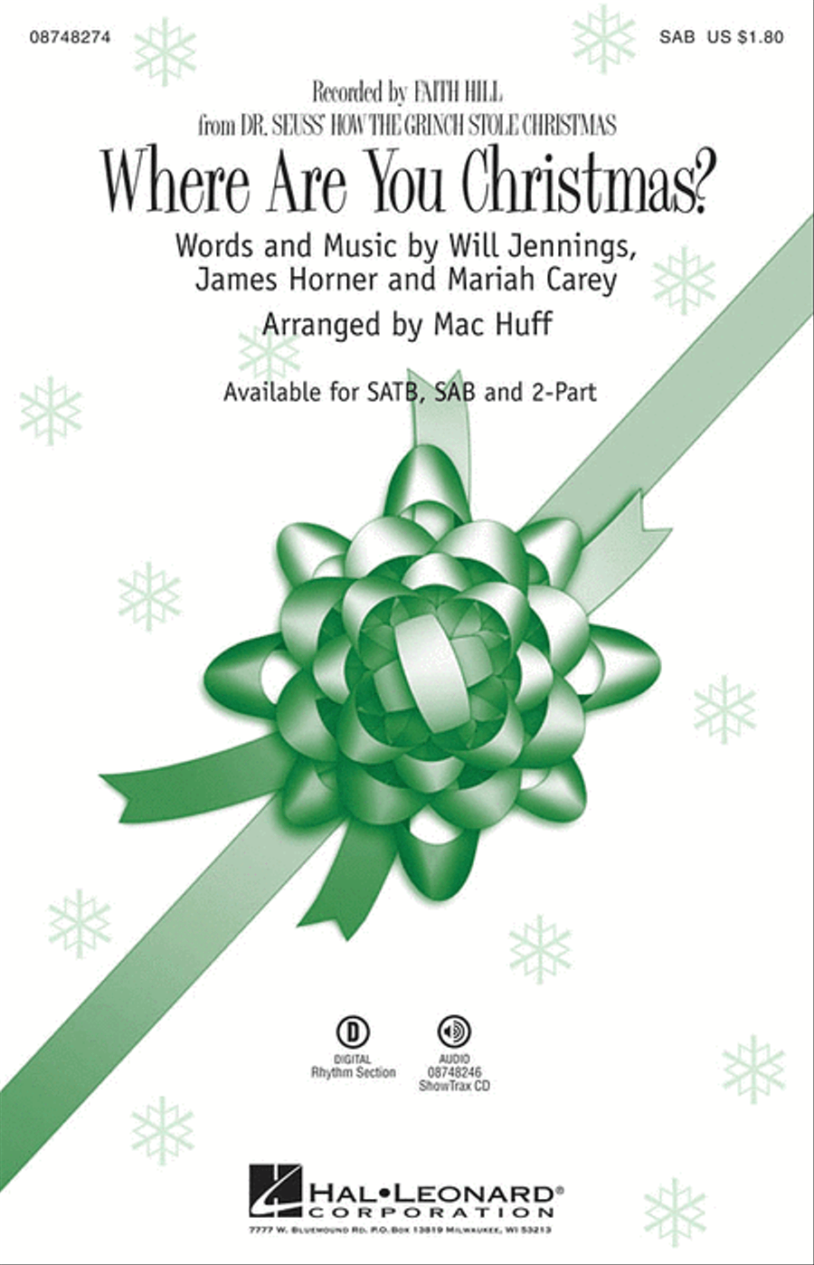 Where Are You Christmas? 3-Part scores gallery preview page 1