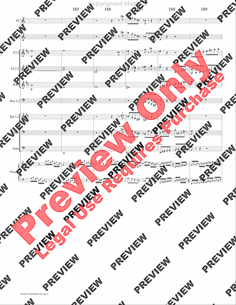 Piano Concerto No. 21, K. 467 (Movement I) Concert Band scores gallery preview page 24