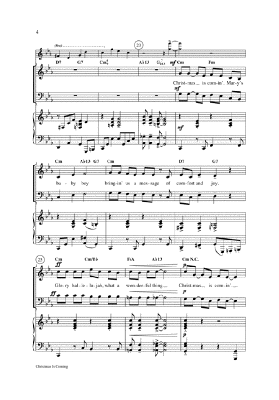 Christmas Is Coming Christmas Is Coming 3-Part scores gallery preview page 4
