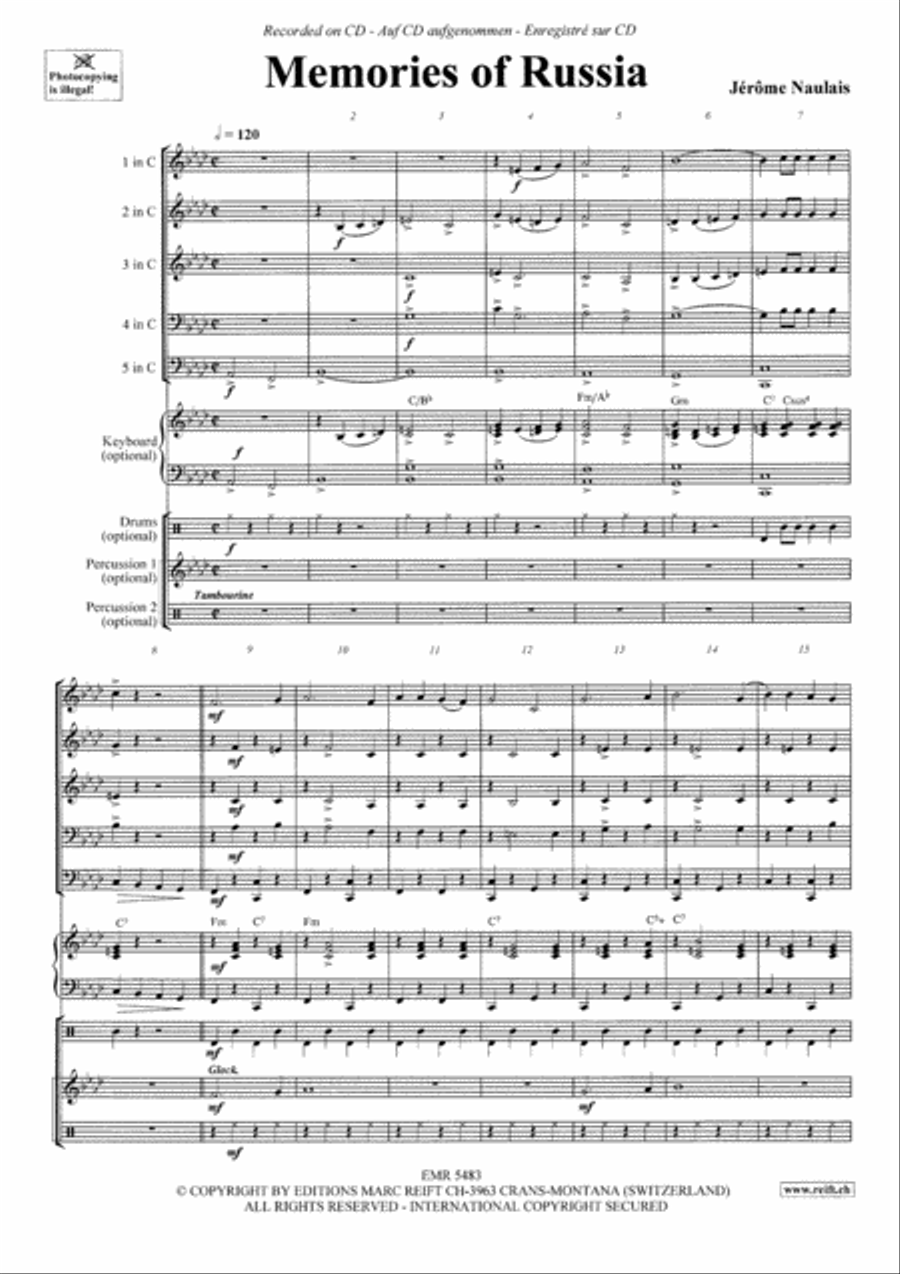 Memories of Russia Memories of Russia Concert Band scores gallery preview page 4