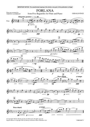 Forlana (from Five Bagatelles For Flute And Piano)