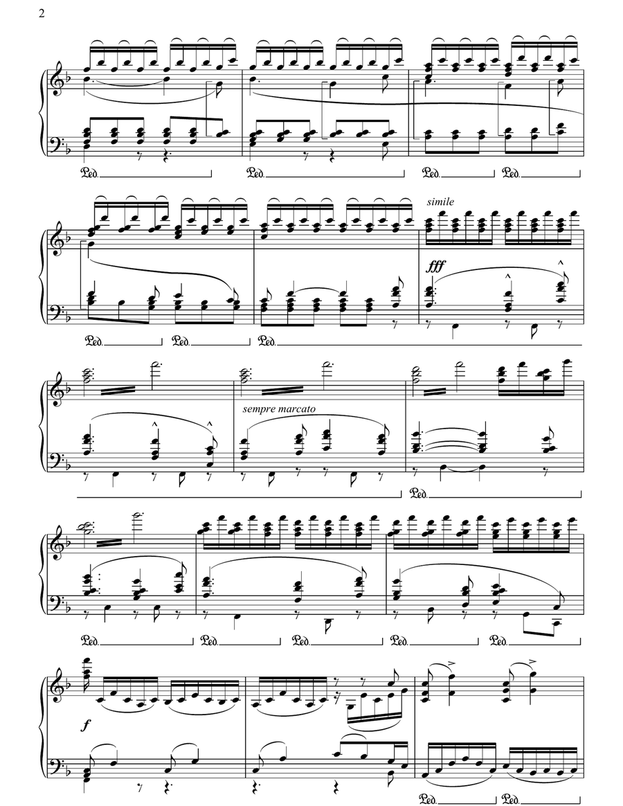 Symphony No.6 (Pastoral), 5th Movement Piano Solo scores gallery preview page 2