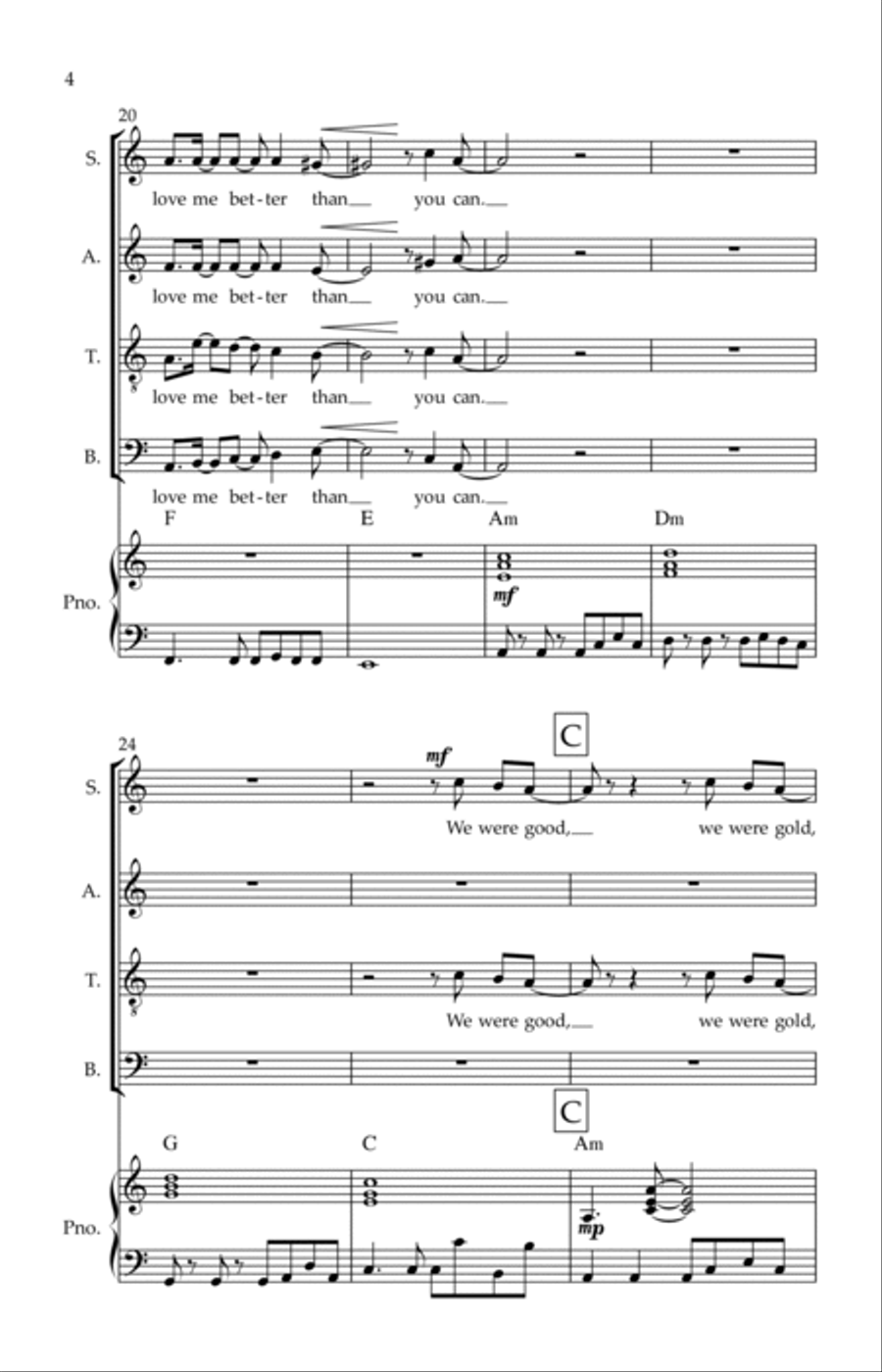 Flowers Flowers 4-Part scores gallery preview page 4