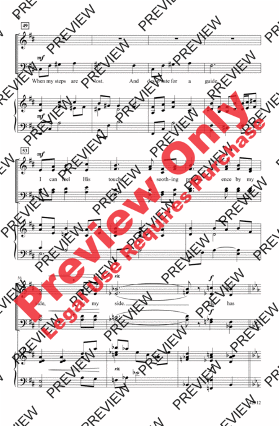 Alone Yet Not Alone (from the film Alone Yet Not Alone) 4-Part scores gallery preview page 6