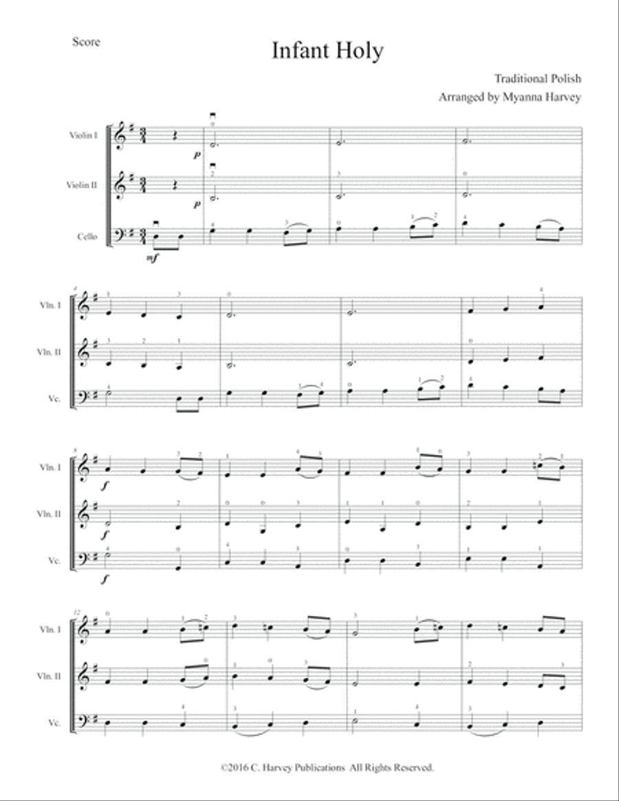 Infant Holy for String Trio String Trio scores gallery preview page 3