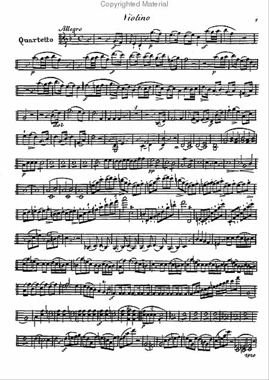 Quartet in A, Op. 10 Clarinet scores gallery preview page 3