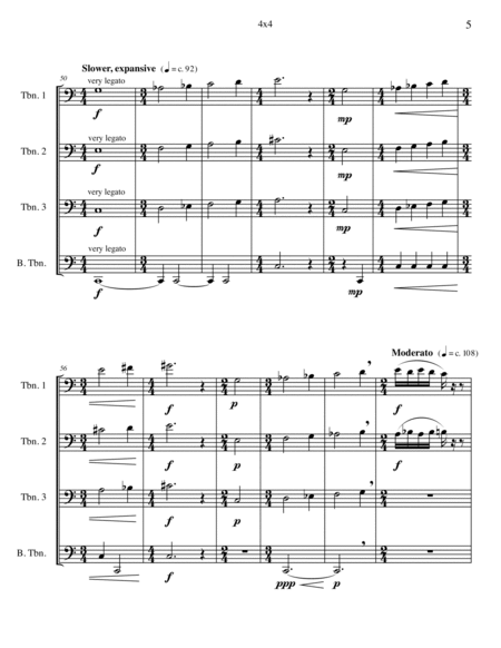 4x4 (for trombone quartet) image number null