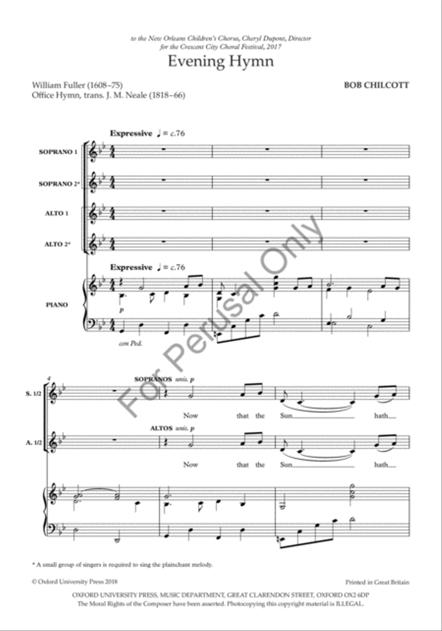 Evening Hymn SSAA scores gallery preview page 2