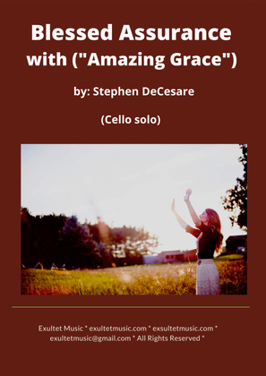 Book cover for Blessed Assurance (with "Amazing Grace") (Cello solo and Piano)