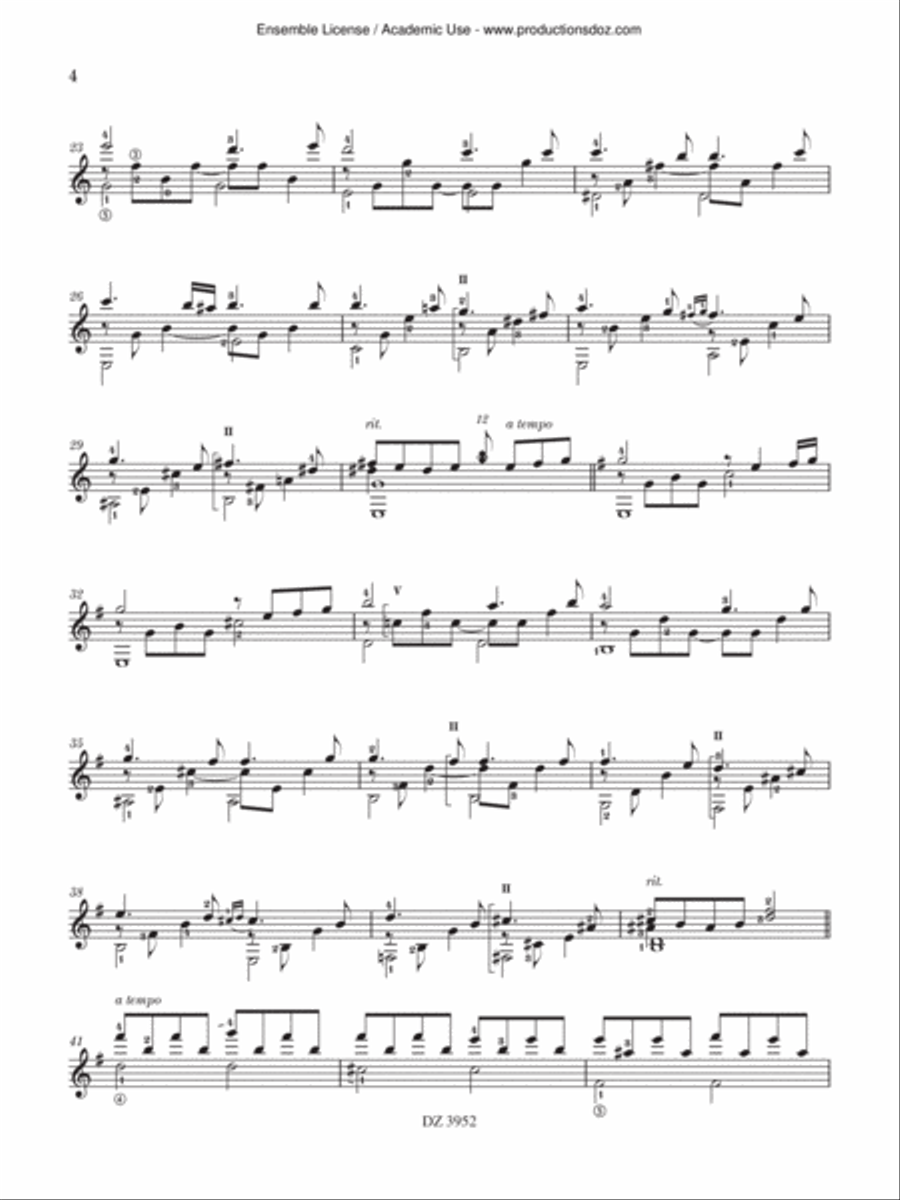 Elegy for the Children of Ukraine Classical Guitar scores gallery preview page 4