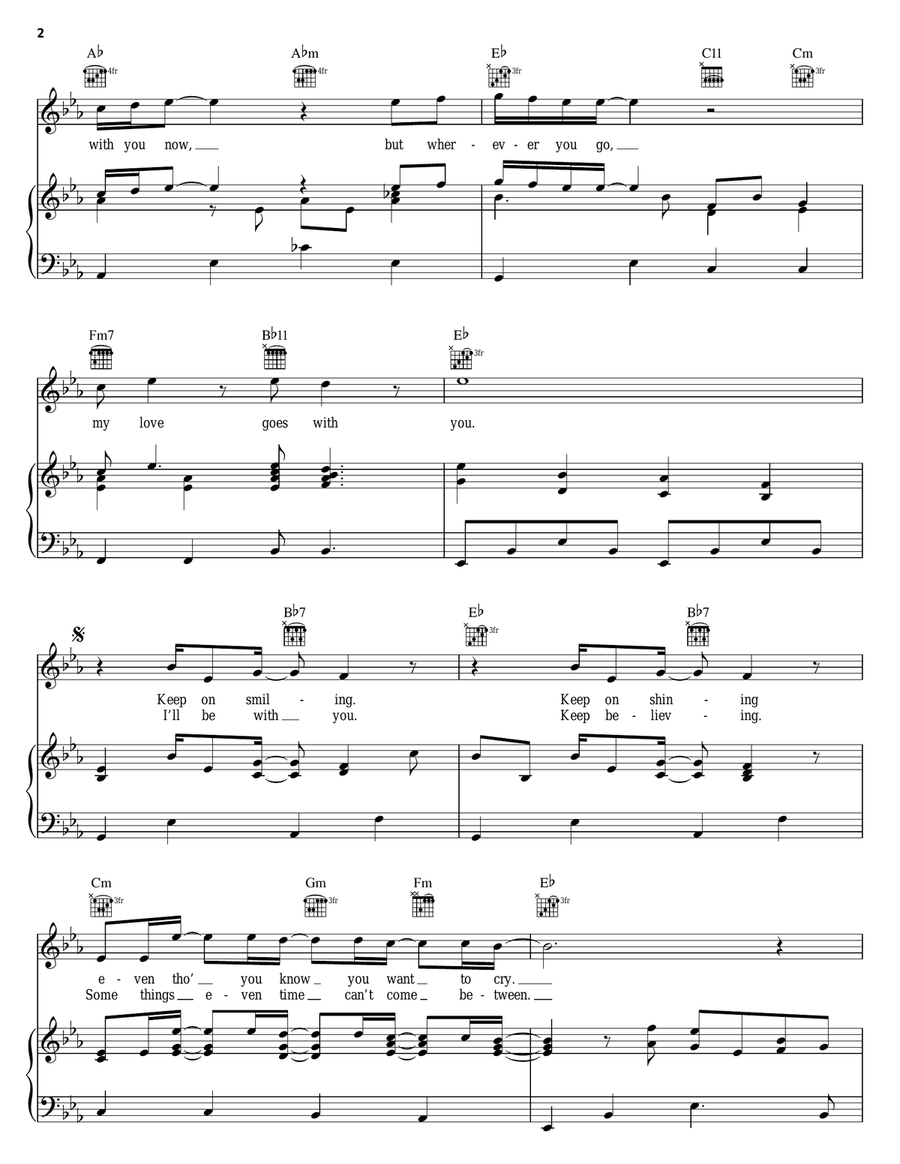 If You Remember Me Piano, Vocal, Guitar scores gallery preview page 2