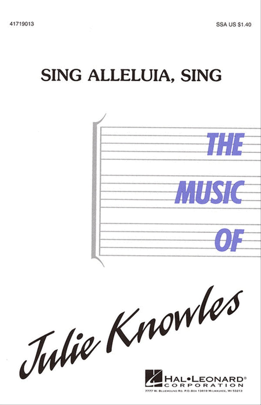 Book cover for Sing Alleluia, Sing