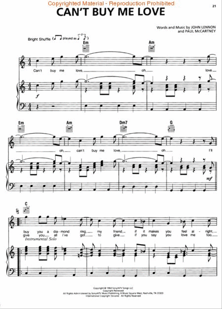 The Beatles – 1 Piano, Vocal, Guitar scores gallery preview page 2