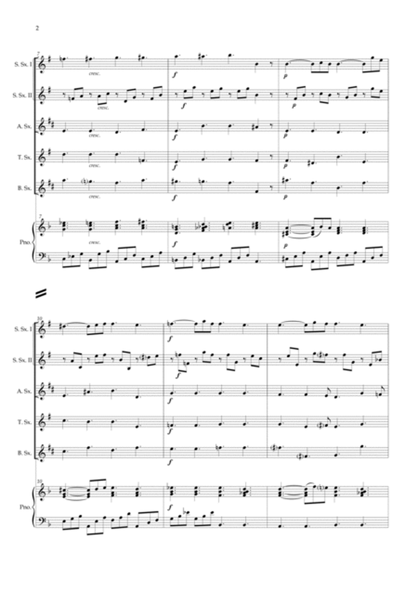 Lacrimosa (Saxophone Quintet) Piano image number null