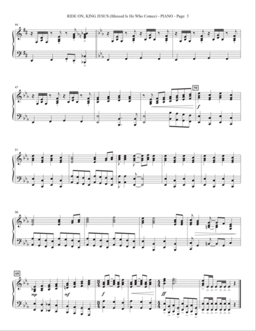 Ride On, King Jesus (arr. Joseph M. Martin) (Consort) - Piano Choir scores gallery preview page 3