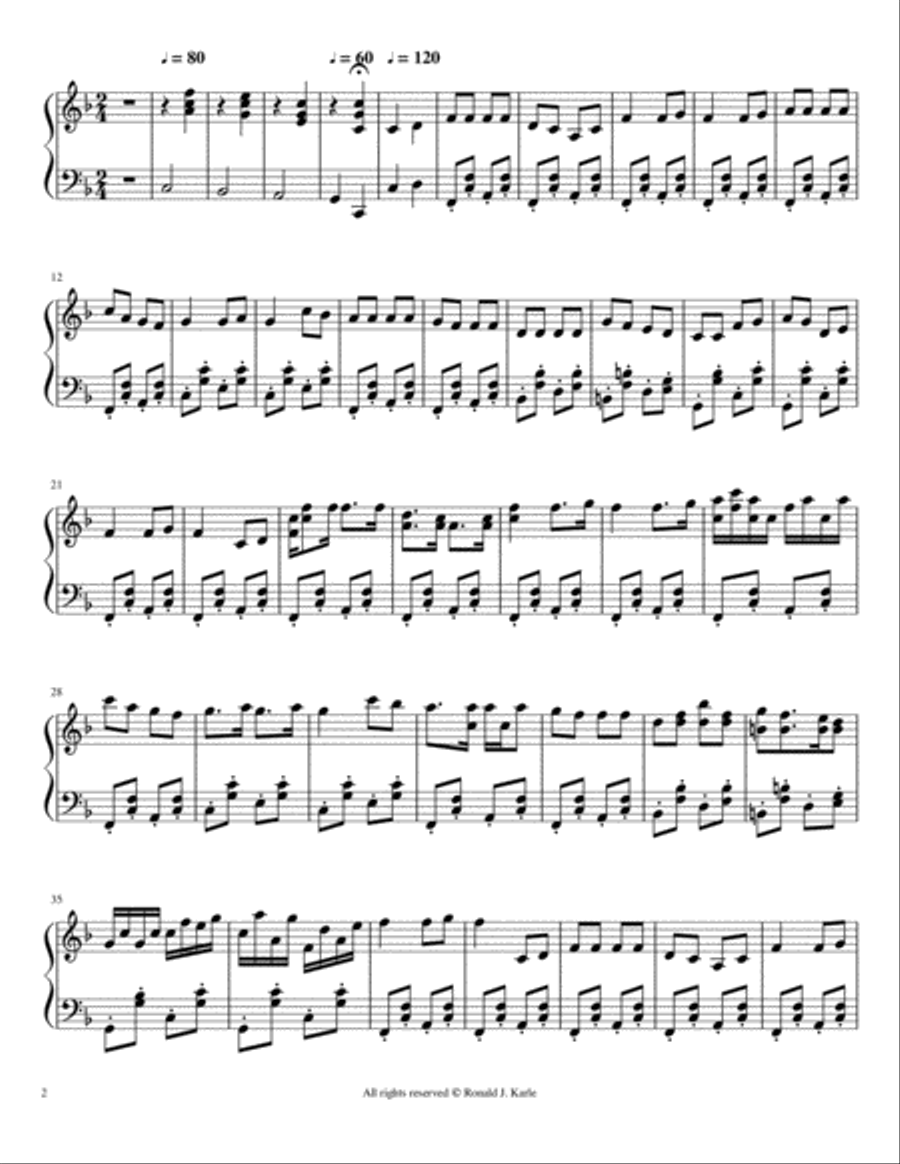 She ll Be Coming Around The Mountain ( Ragtime Style) Piano Solo scores gallery preview page 2