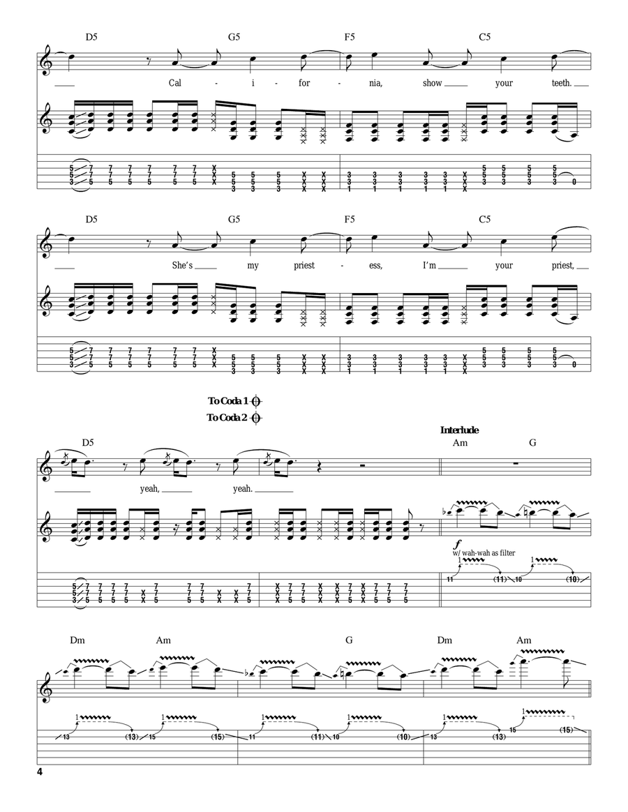Dani California Dani California Acoustic Guitar scores gallery preview page 4