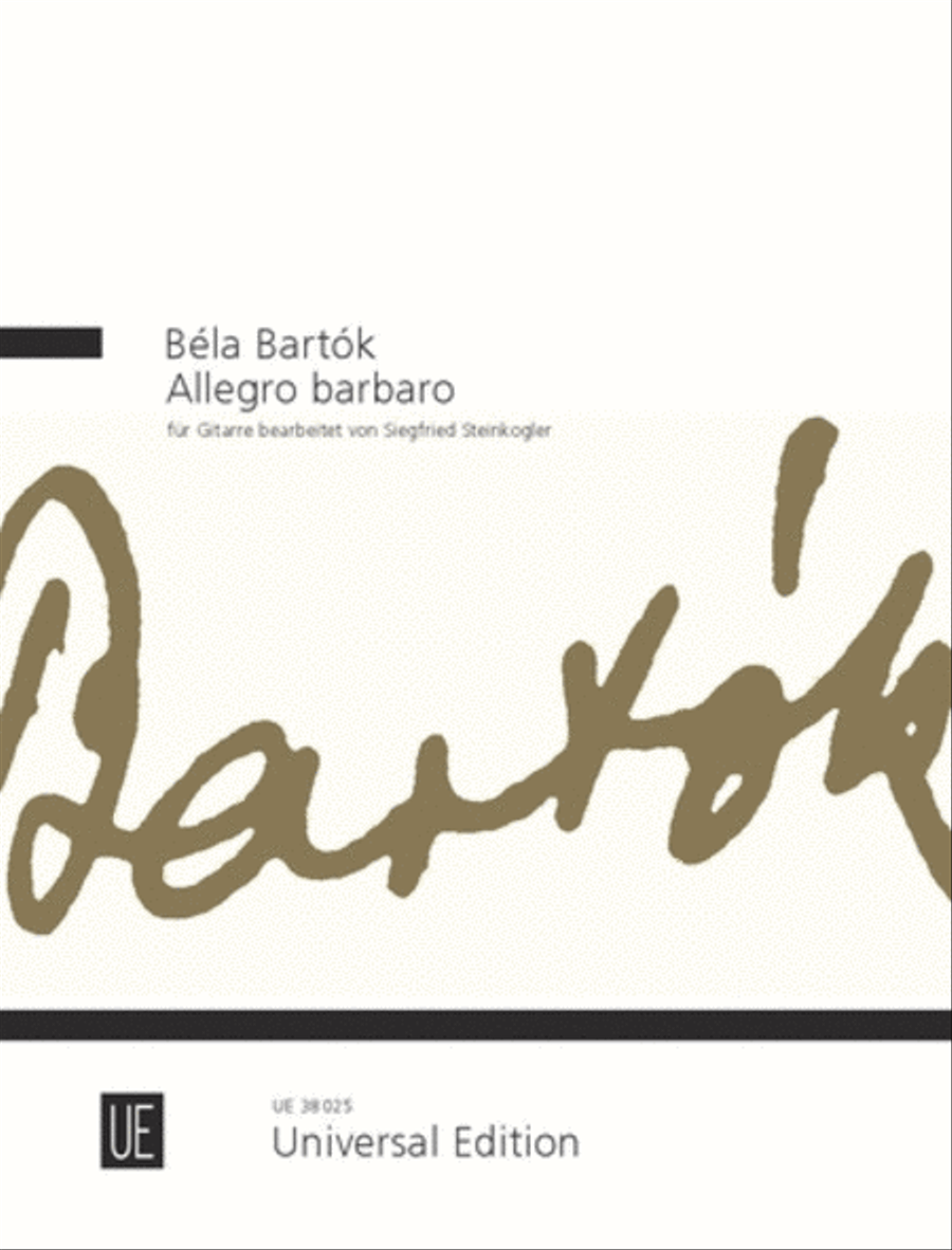 Allegro Barbaro Classical Guitar scores gallery preview page 1