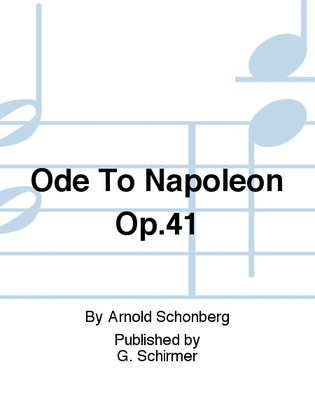 Ode To Napoleon Op.41