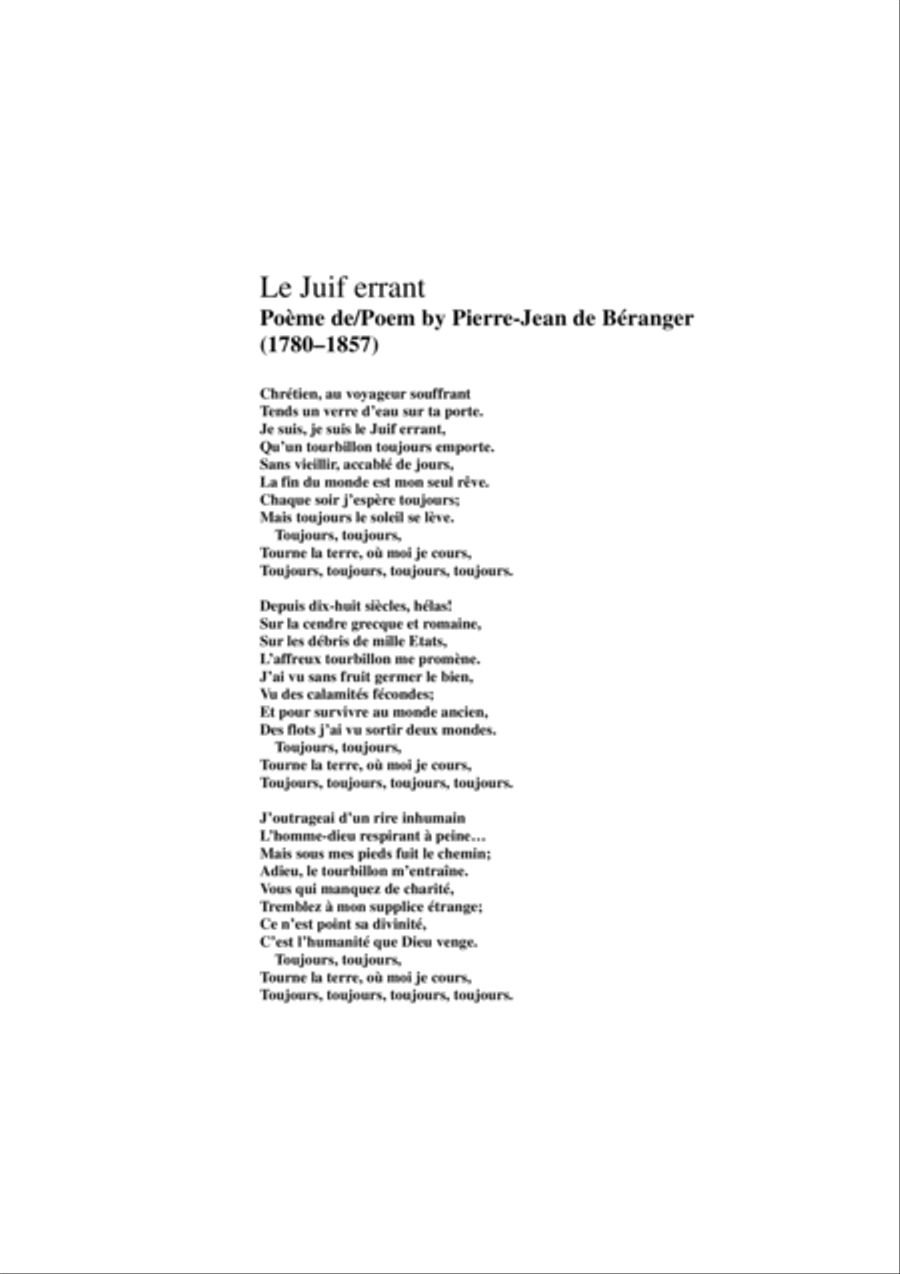 Franz Liszt: Le Juif Errant for bass-baritone and piano, original key of e minor Bass Voice scores gallery preview page 2