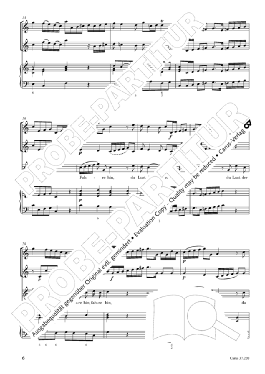 Fahre hin, du Lust der Welt Tenor Voice scores gallery preview page 8