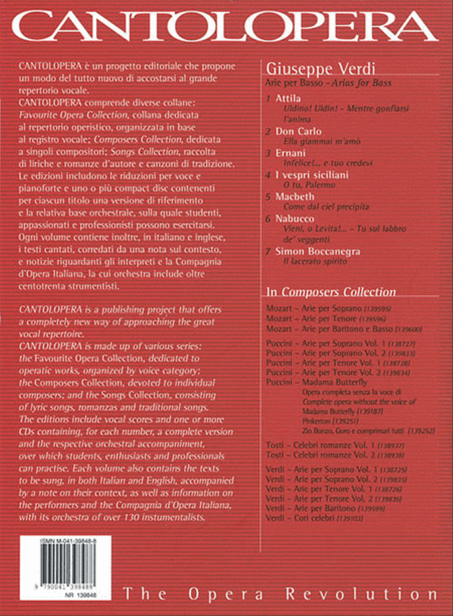 Verdi Arias for Bass Voice Solo scores gallery preview page 2
