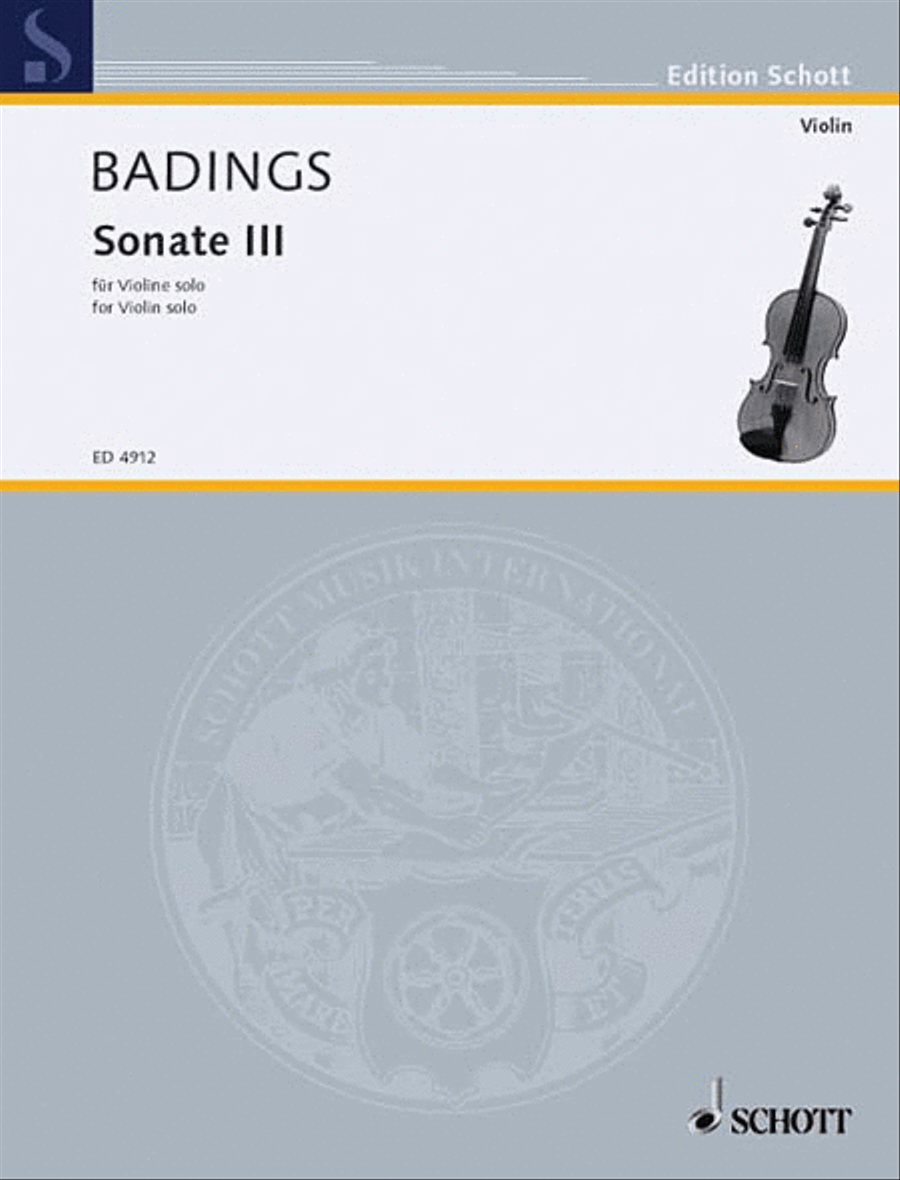 Sonata No. 3 Violin Solo scores gallery preview page 1
